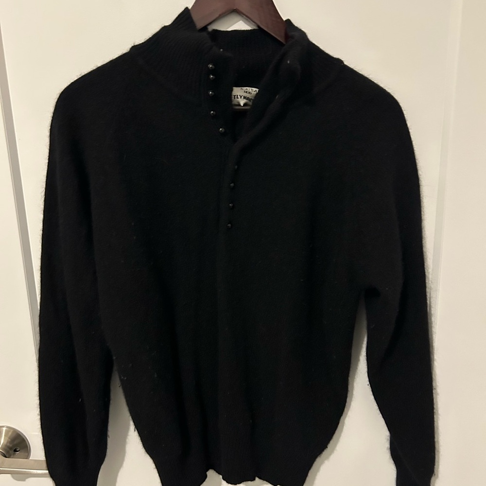 Vintage Black Sweater with button details